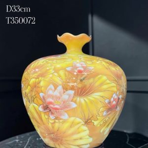 Túi Tài Lộc Sen Hạc Vẽ Vàng H35