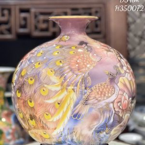 Bình Hút Lộc Công Danh Phú Qúy Vẽ Vàng H35 Màu Tím
