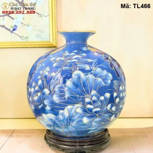 bình hút lộc Bát Tràng Mã Nghênh Phúc Lộc Vẽ Vàng H32 - Mã TL466 - Ảnh 2
