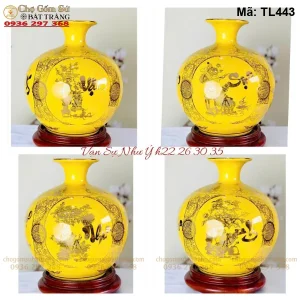 bình hút lộc Bát Tràng Vạn Sự Như Ý Màu Vàng - Mã TL443