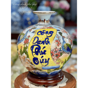 Bình Hút Lộc Công Danh Phú Qúy Vẽ Vàng H30