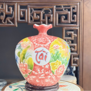 Bình Hút Lộc Vẽ Công Danh Phú Qúy Dáng Túi H35