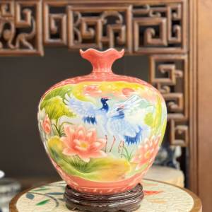Bình Hút Lộc Vẽ Công Danh Phú Qúy Dáng Túi H35