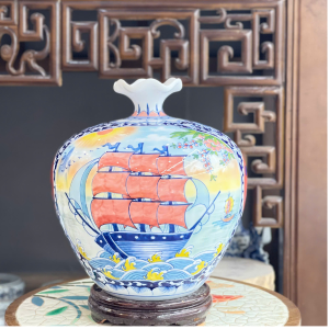 Bình Hút Lộc Vẽ Thuận Buồm Xuôi gió Dáng Túi H35