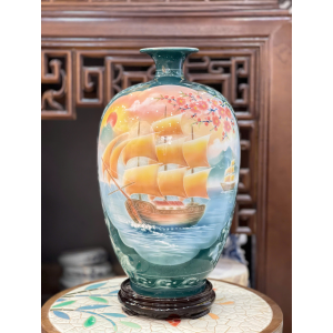 Bình Hút Lộc Dáng Cao -Nhị Cảnh Công Danh Phú Qúy-Thuận Buồm Xuôi gió H50