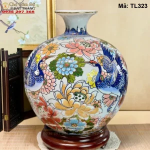 Bình Hút Lộc Hạc Ngàn Hoa Sinh Phú Quý H30 - Mã TL323