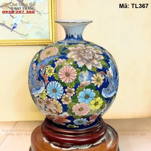 Bình Hút Lộc Hạc Ngàn Hoa Sinh Phú Quý Vẽ Vàng H35 - Mã TL367