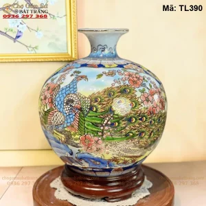 Bình Hút Lộc Nhị Cảnh Công Danh Phú Quý – Thuận Buồm Vẽ Vàng H30 - Mã TL390 - Ảnh 2