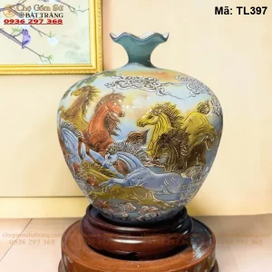 Bình Hút Lộc Nhị Cảnh Thuận Buồm Xuôi Gió – Mã Đáo Thành Công H35 - Mã TL397