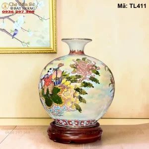 Bình Hút Lộc Phong Thủy Phúc Lộc Vẽ Vàng H35 - Mã TL411 - Ảnh 2