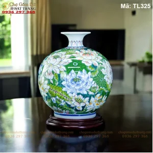 Bình Hút Lộc Sen Ngọc Trường Xuân H40 - Mã TL325