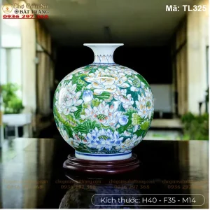 Bình Hút Lộc Sen Ngọc Trường Xuân H40 - Mã TL325 - Ảnh 2