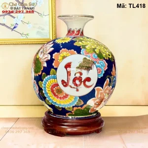 Bình Hút Lộc Tài Lộc Vẽ Vàng H35 - Mã TL418 - Ảnh 2
