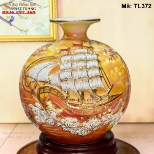 Bình Hút Lộc Thuận Buồm Xuôi Gió H25 Họa Tiết Nổi - Mã TL372
