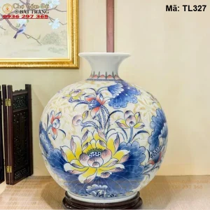 Bình Hút Lộc Thuận Buồm Xuôi Gió Nền Gấm H30 - Mã TL327 - Ảnh 2