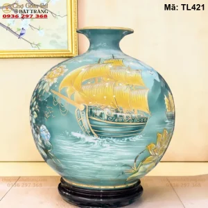 Bình Hút Lộc Thuận Buồm Xuôi Gió Xanh H35 - Mã TL421