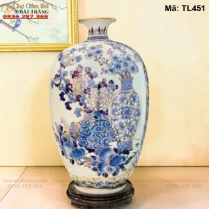 Bình Hút Lộc Vẽ Cổ Đồ Vẽ Vàng H50 - Mã TL451