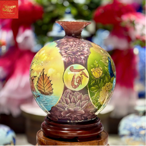 Bình Hút Lộc Nhị Cảnh Công Danh Phú Qúy-Thuận Buồm H35