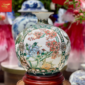 Bình Hút Lộc Tứ Cảnh Vẽ Vàng H30 - Mẫu 2 - Ảnh 2 - Ảnh 4