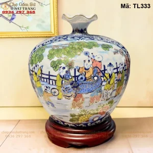 Bình Hút Tài Lộc Bách Nhi Bách Phúc Vẽ Vàng H35 - Mã TL333