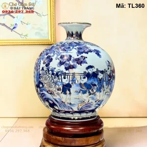 Bình Hút Tài Lộc Bách Nhi Bách Phúc Vẽ Vàng H35 - Mã TL360