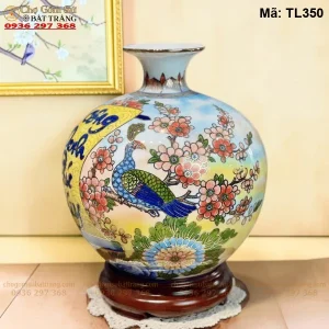 Bình Hút Tài Lộc Công Danh Phú Quý Vẽ Vàng H30 - Mã TL350 - Ảnh 2