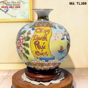 Bình Hút Tài Lộc Nhị Cảnh Công Danh Phú Quý – Thuận Buồm H35 - Mã TL389 - Ảnh 2