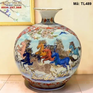 Bình Hút Tài Lộc Nhị Cảnh Thuận Buồm Xuôi Gió Mã Đáo Thành Công H35 - Mã TL489