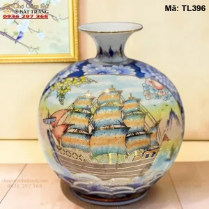 Bình Hút Tài Lộc Nhị Cảnh Thuận Buồm Xuôi Gió – Mã Đáo Thành Công H45 - Mã TL396