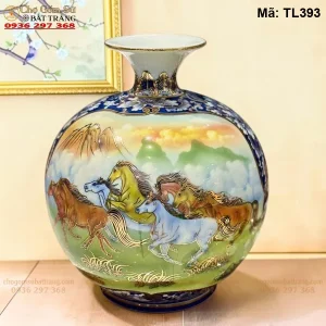 Bình Hút Tài Lộc Nhị Cảnh Thuận Buồm Xuôi Gió – Sen Cá H35 - Mã TL393