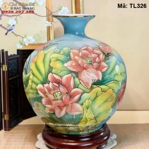 Bình Hút Tài Lộc Sen Phú Quý H30 - Mã TL326