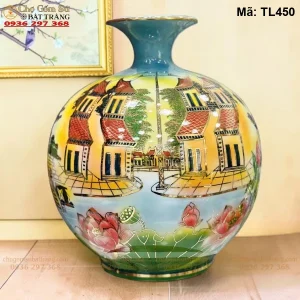 Bình Hút Tài Lộc Vẽ Cảnh Hà Nội H35 - Mã TL450