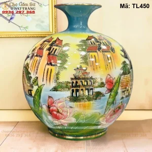 Bình Hút Tài Lộc Vẽ Cảnh Hà Nội H35 - Mã TL450 - Ảnh 2