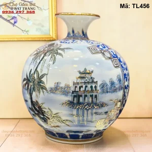 Bình Hút Tài Lộc Vẽ Nhị Hà Nội H35 - Mã TL456