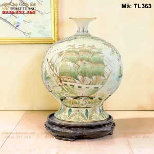 Bình Phong Thủy Dáng Vuốt Thuận Buồm Xuôi Gió H30 - Mã TL363