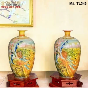 Bình Tài Lộc Bát Tràng Công Danh Phú Quý H50 - Mã TL343 - Ảnh 2