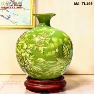 Bình Tài Lộc Thuận Buồm Xuôi Gió Vẽ Vàng H30 - Mã TL495