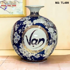 Bình Tài Lộc Vạn Sự Như Ý Vẽ Vàng H35 - Mã TL499