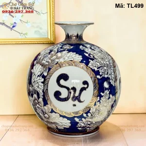 Bình Tài Lộc Vạn Sự Như Ý Vẽ Vàng H35 - Mã TL499 - Ảnh 2