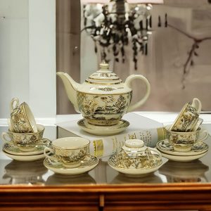 Bộ ấm chén sứ Hải Dương cao cấp