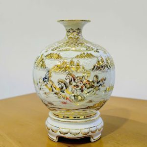 Bình Hút Lộc Nhị Cảnh Thuận Buồm Xuôi gió-Mã Đáo Thành Công - Vẽ Vàng H45